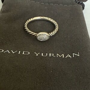 David Yurman Silver and Diamond Ring
